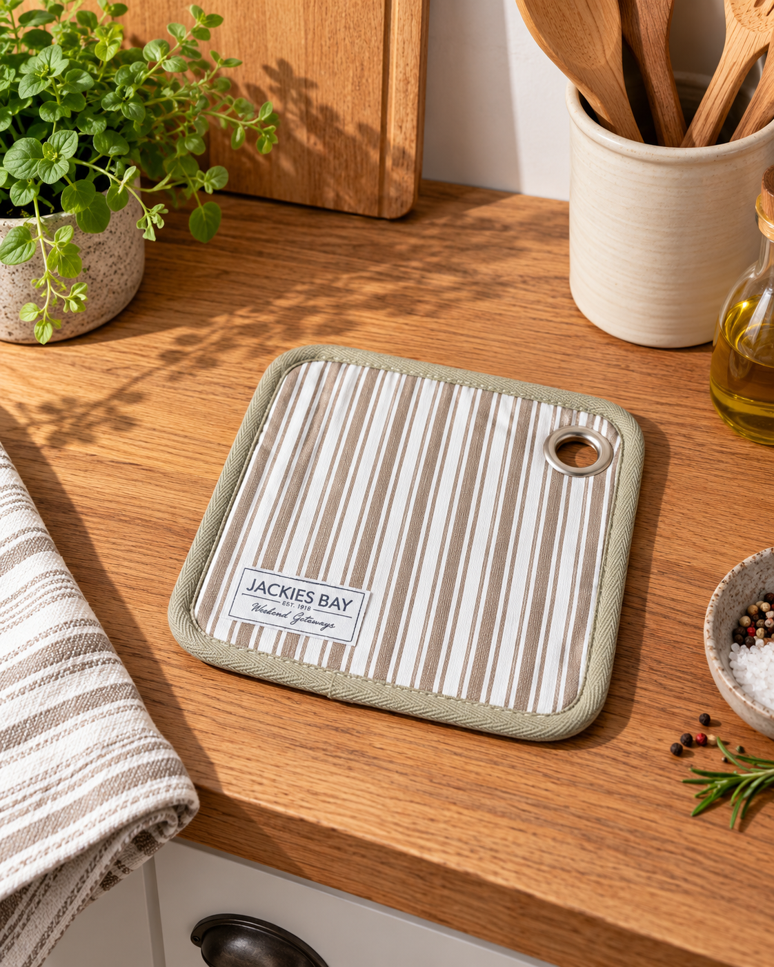 Прихватка Jackies Bay у смужку 20*20 (Stripe Grey)